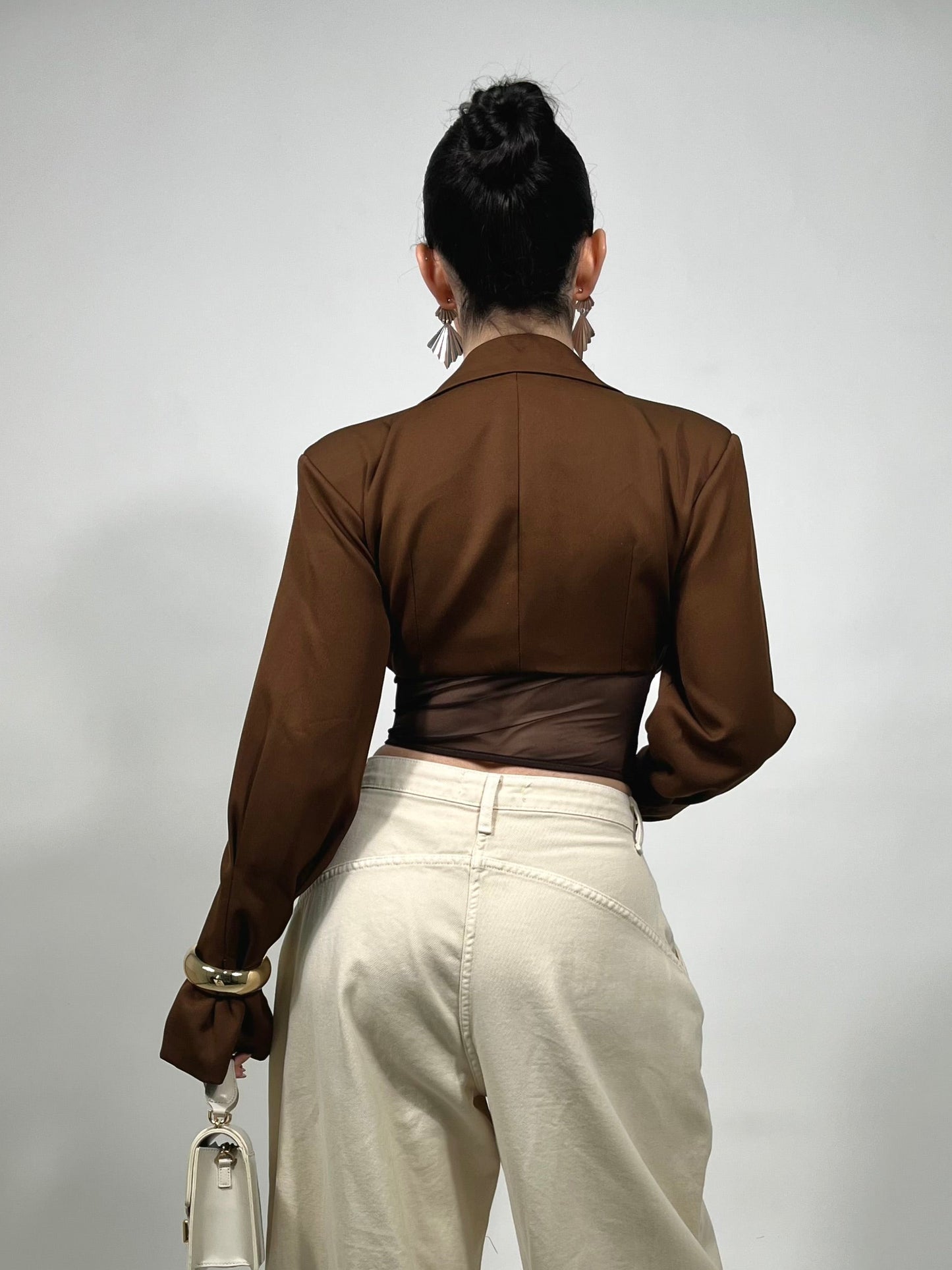 Blazer Bustier-Marrone