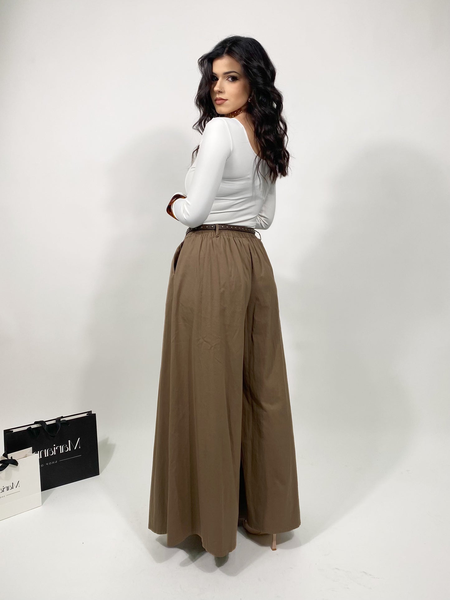 Pantagonna Marrone con cinturino