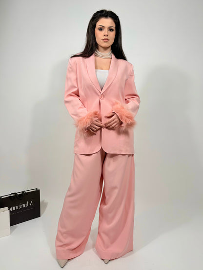 Tailleur Rose Plume
