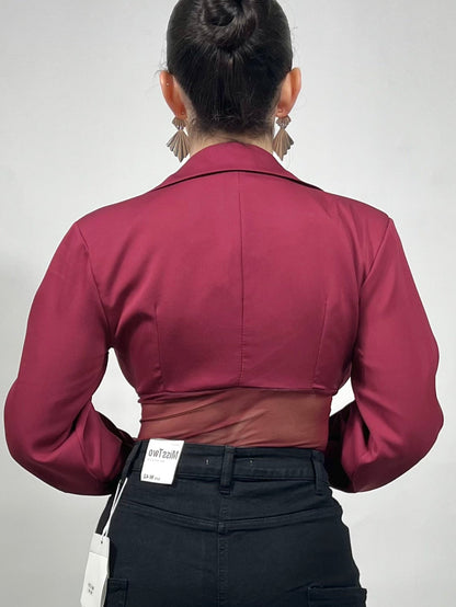 Bustier Blazer-Bordeaux