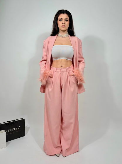 Tailleur Rose Plume