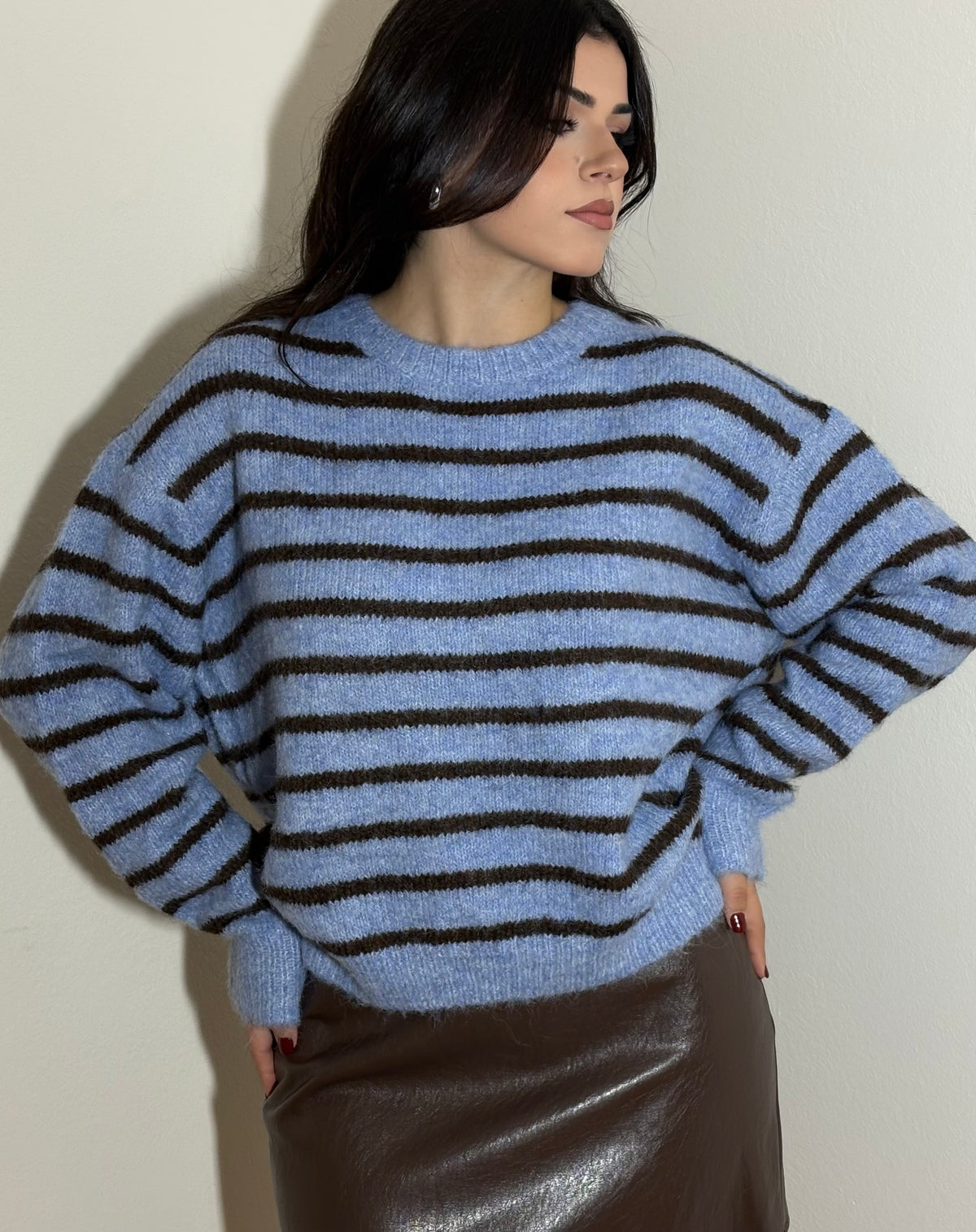 Maglione a righe