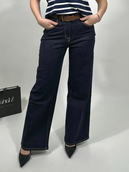 Jeans Wide Leg con cintura