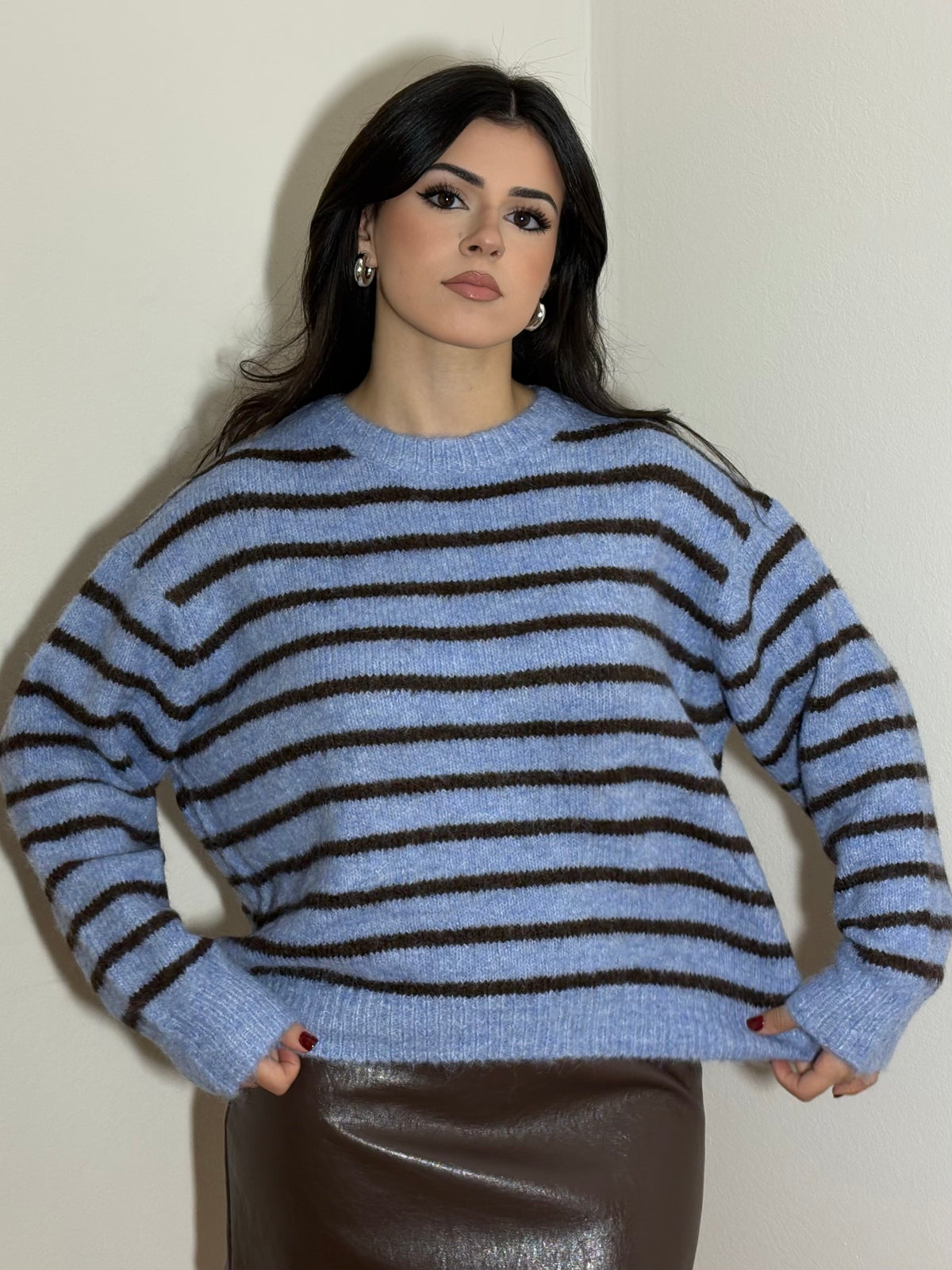 Maglione a righe