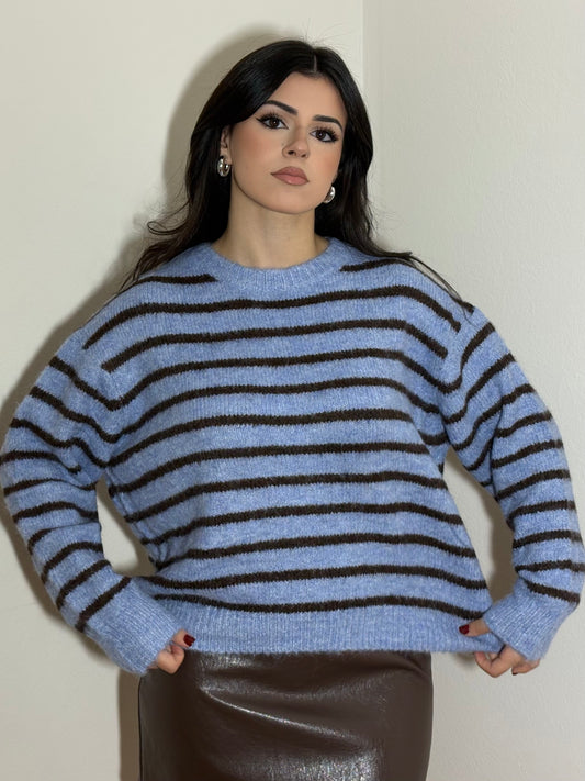 Maglione a righe