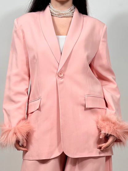 Tailleur Rose Plume